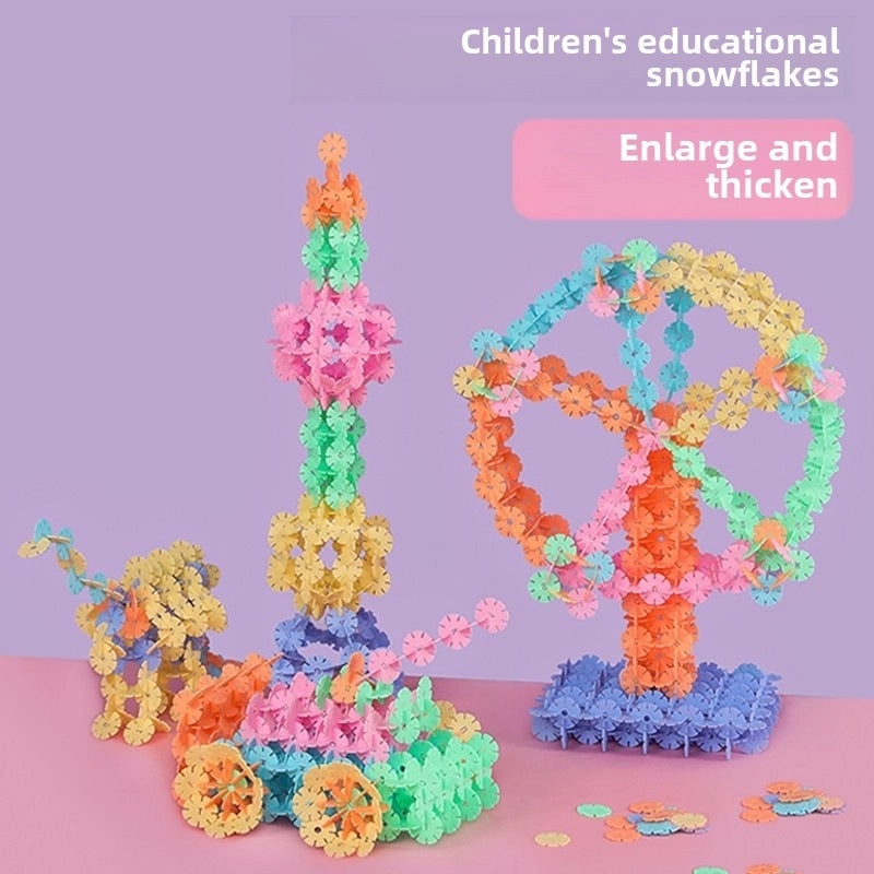Snowflake Building Blocks for Kids Aged 3-6, Thickened Educational Puzzle Toys for Boys and Girls|Children's Educational Toys