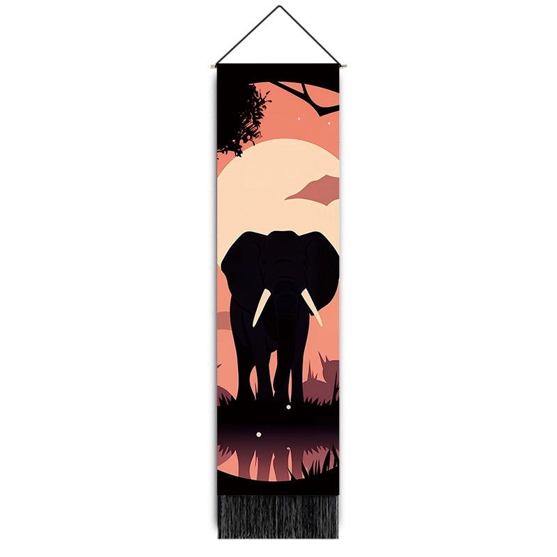 Nordic Modern Animal Print Cotton Linen Polyester Tapestry Wall Hanging Art|Home Decor Wall Art