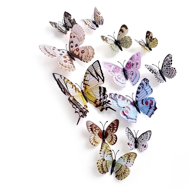 Elegant Butterfly Wall Decals 12-Piece Set for Home Decoration|Home Decor Wall Stickers