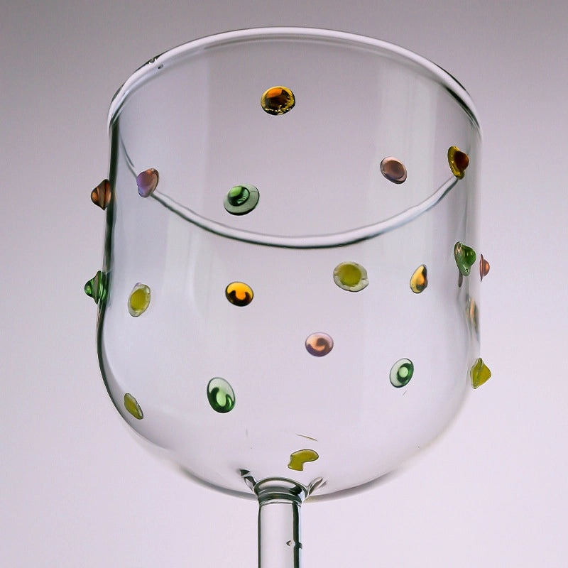 Colorful Casual Glass Wine Tumbler Single Piece|Drinkware & Bar Accessories