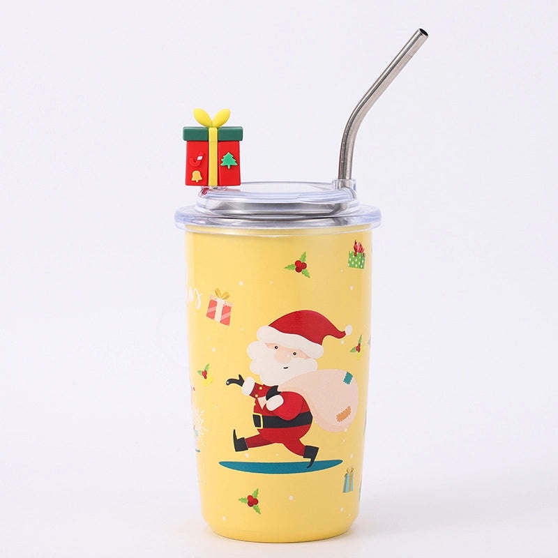 Christmas Santa Claus Snowman Stainless Steel Thermos Tumbler 304 Steel 1 Piece|Drinkware & Tumblers