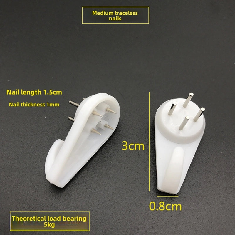 Cross Shaped Invisible Wall Hook for Wedding Dress Nail Oil Painting Photo Frame - Non-marking, Pure White Material | Home Decor Accessories