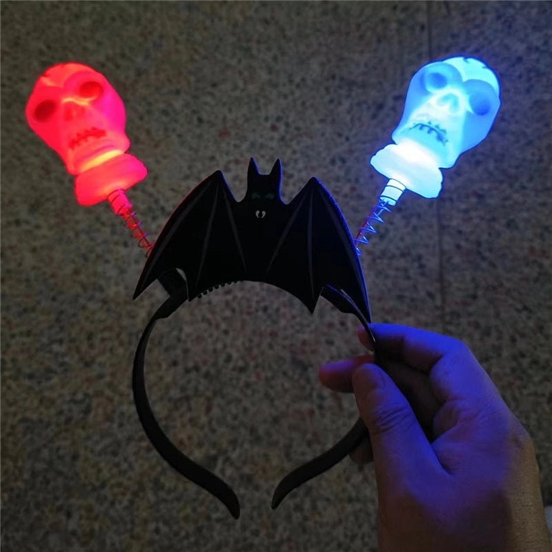 Halloween Pumpkin Ghost Flashing Hair Hoop|Halloween Accessories