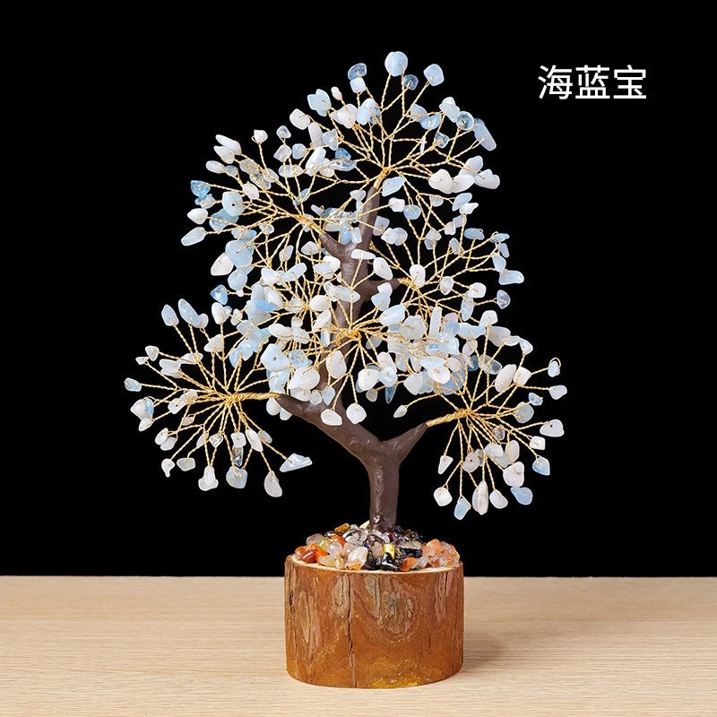 Vintage Crystal Tree Ornament Decorative Artificial Accent|Home Decor & Accessories