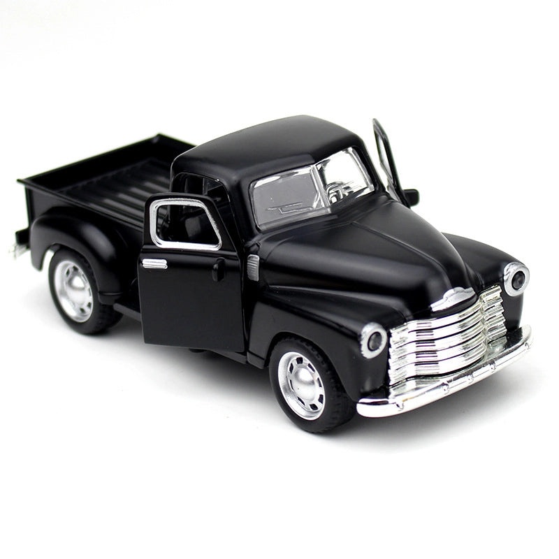 Retro Metal Pickup Car Model Ornament Classic Alloy Toy Vehicle Gift|Car Accessories