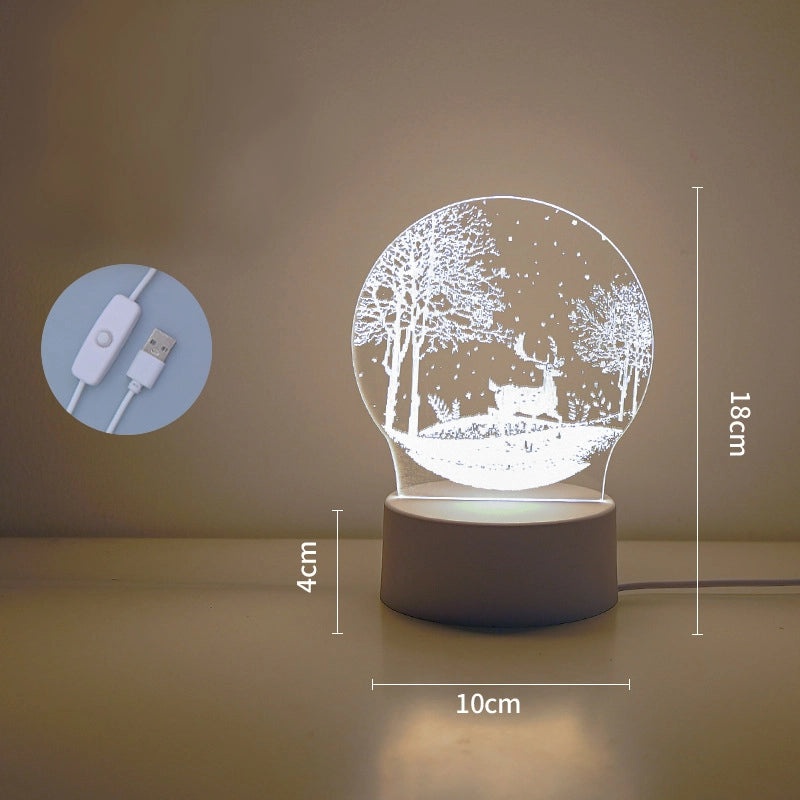 Creative LED Atmosphere Night Light Kids Gift 3D Table Lamp with Custom Logo Lettering|Home Decor & Lighting