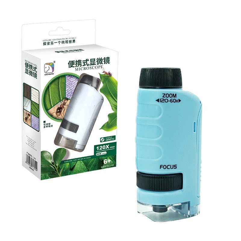 Portable Kids Microscope Science Experiment Kit for Students | Educational Toys & Learning Tools