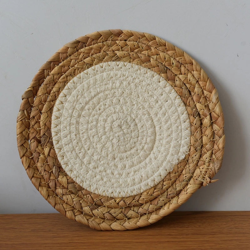 Cotton Rattan Placemat Single Piece for Casual Pastoral Dining|Home & Kitchen Tableware
