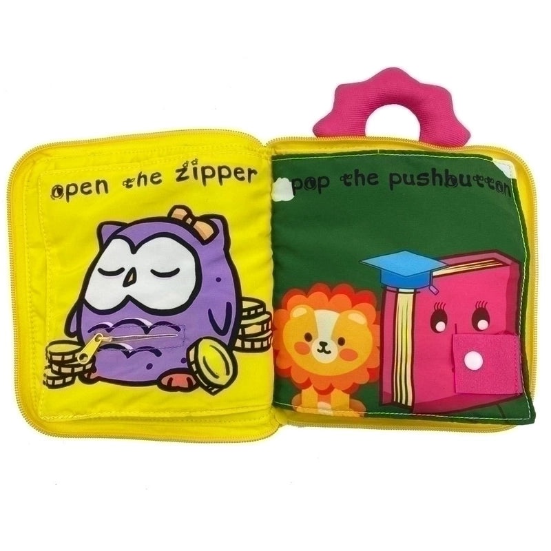 Soft Fabric Baby Book with Cartoon Designs|Baby Toys & Books