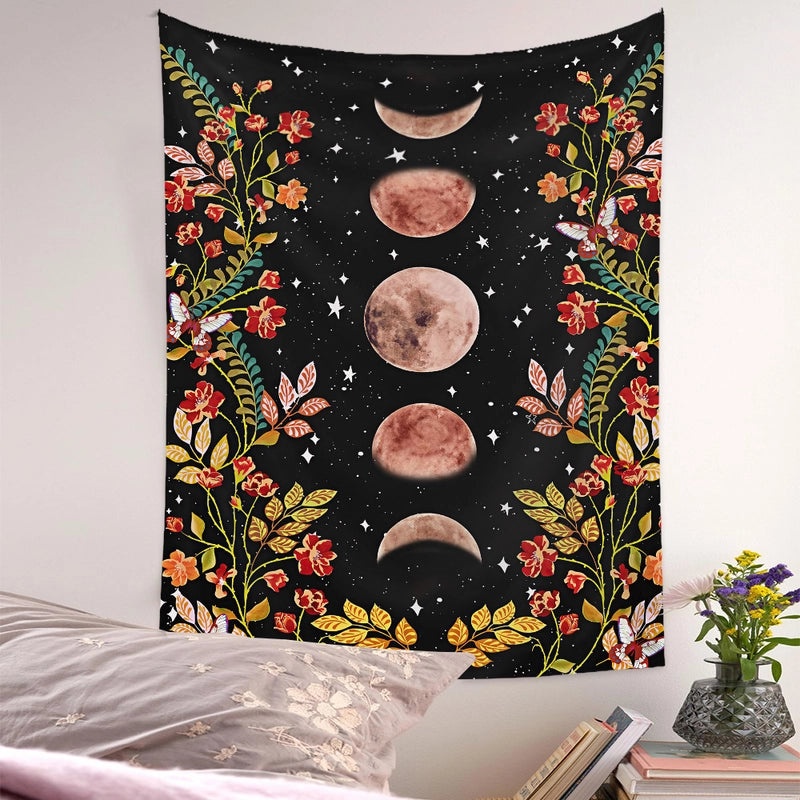 Bohemian Moon Phase Wall Hanging Tapestry | Home Decor