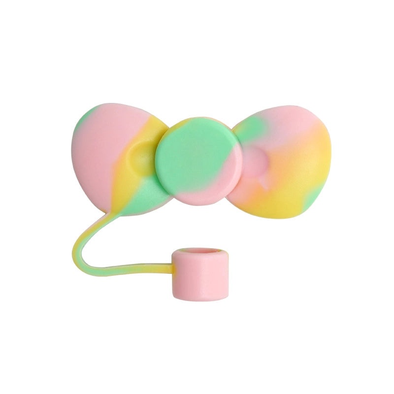 Adorable Bow Knot Silicone Straw Cap 1pc|Straw Accessories