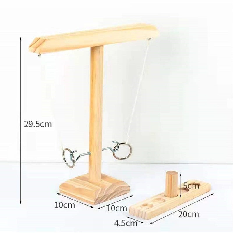 Wooden Ring Toss Game for Two Players | Interactive Hook and Ring Drinking Toy | Party Game | Outdoor Fun | Toys & Games