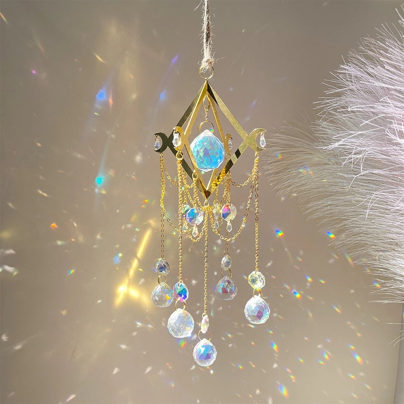 Minimalist Geometric Crystal Suncatcher for Window|Home Decor Accessories