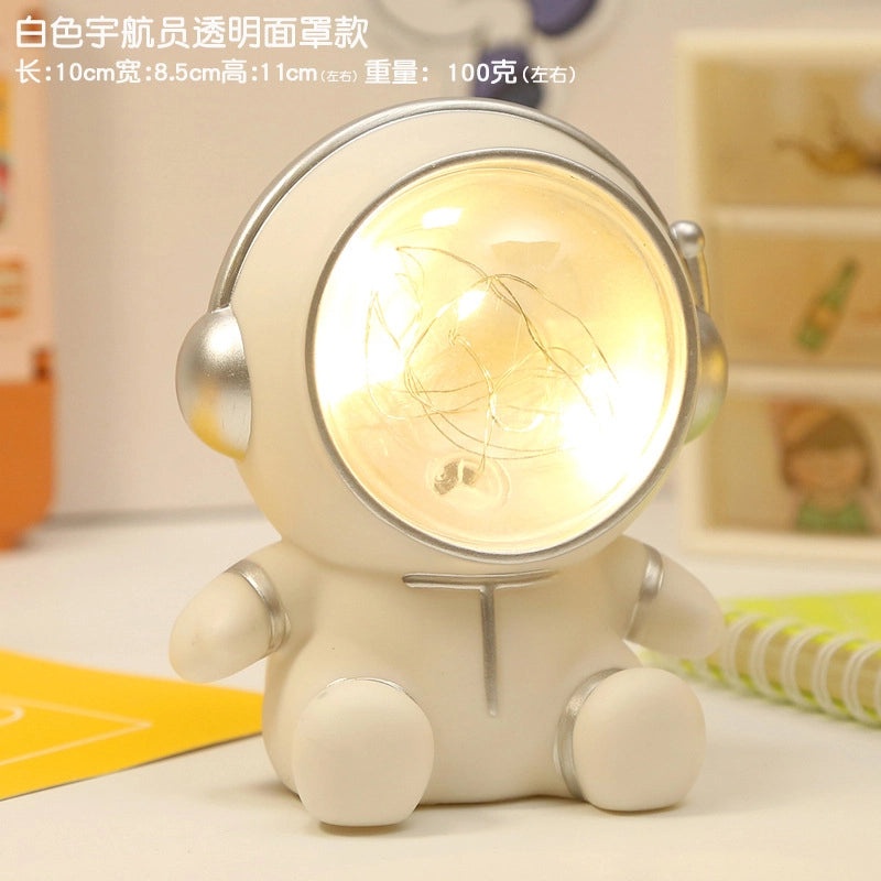 Astronaut Night Light with Cartoon Piggy Bank for Bedroom Dorm Desk Decoration | Home Decor & Lighting