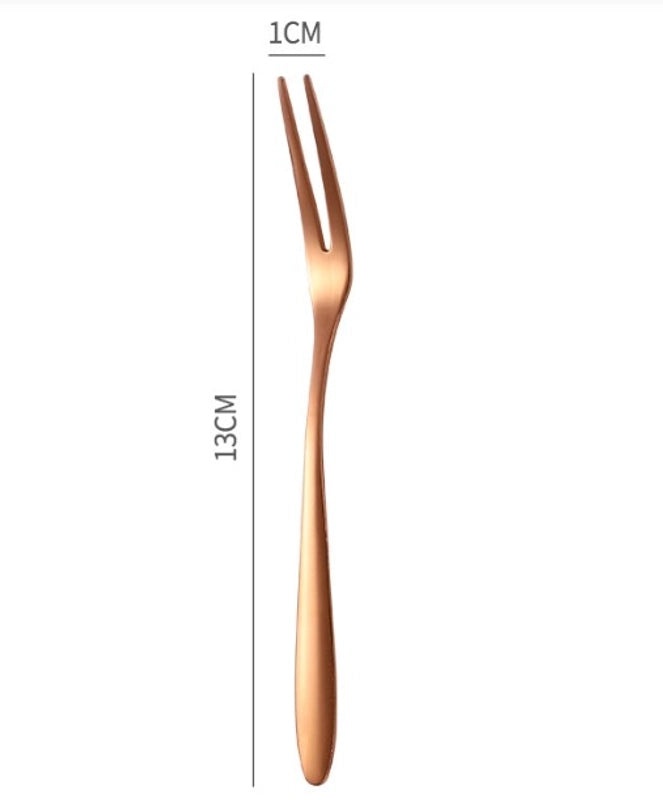 Stainless Steel Fruit Fork in Solid Color for Casual Dining|Kitchen & Dining Utensils