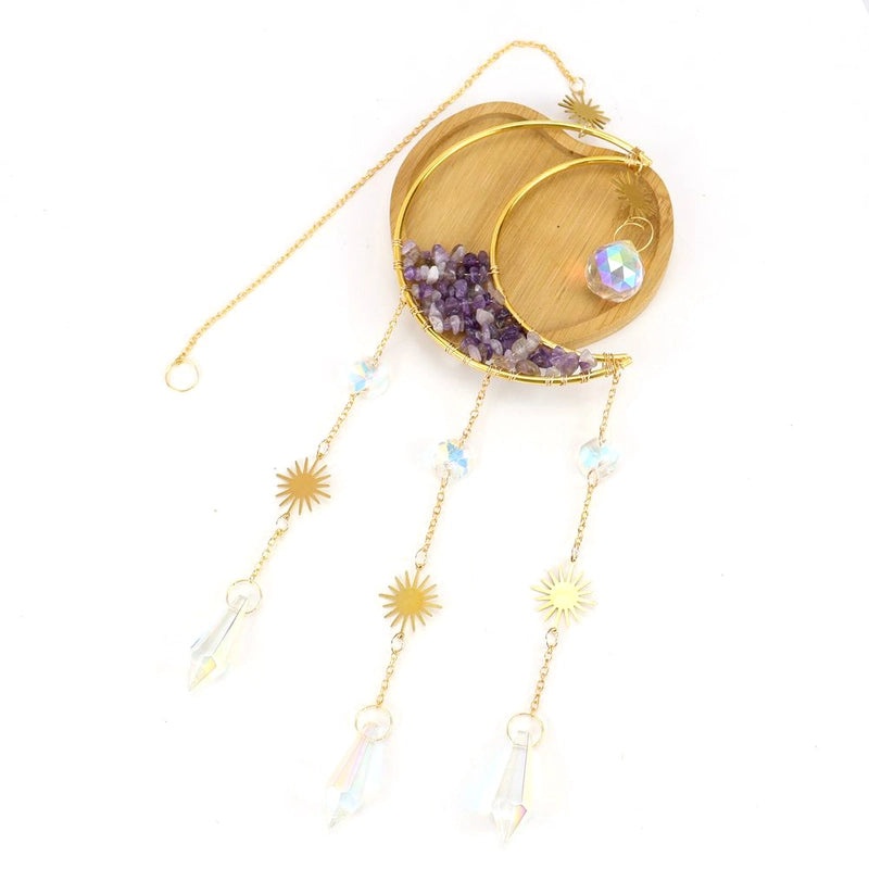 Natural Crystal Wind Chimes Hanging Decor | Home Decor & Accessories