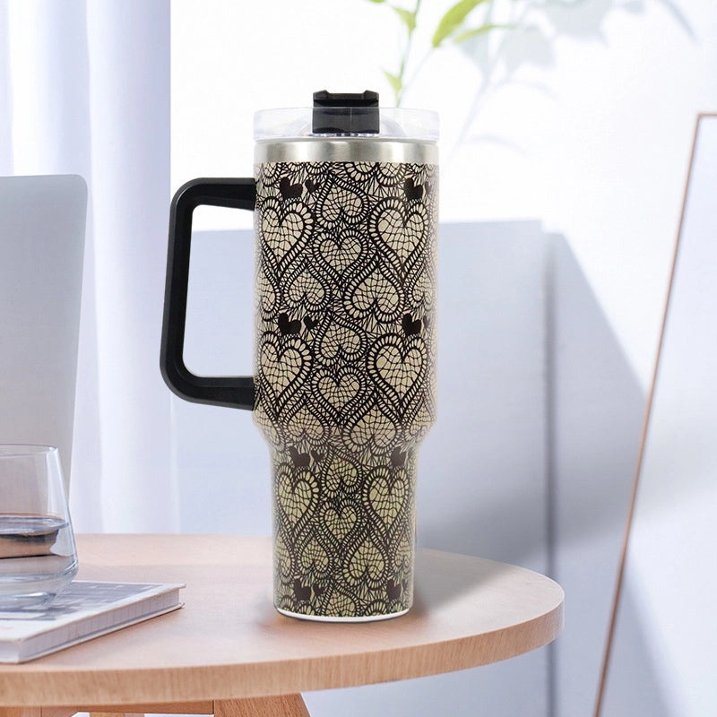 20 Pieces Red Heart and Flower Design Stainless Steel Thermos Cups | Drinkware & Thermoses