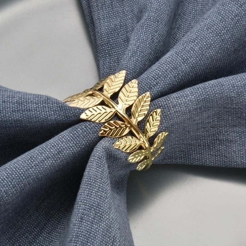 Vintage Leaf Design Metal Napkin Ring Single Piece|Tableware & Dining Accessories
