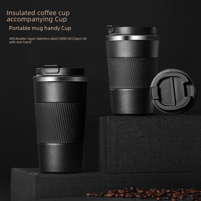 304 Stainless Steel Coffee Mug with Plastic Coating and Silicone Sleeve | Travel Mugs & Thermoses