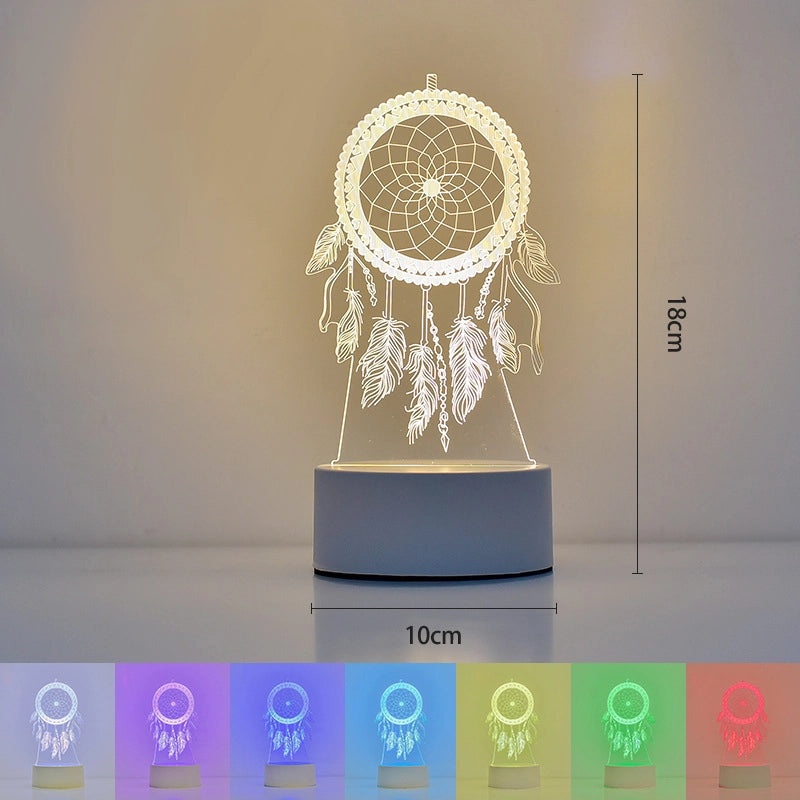 Creative LED Atmosphere Night Light Kids Gift 3D Table Lamp with Custom Logo Lettering|Home Decor & Lighting