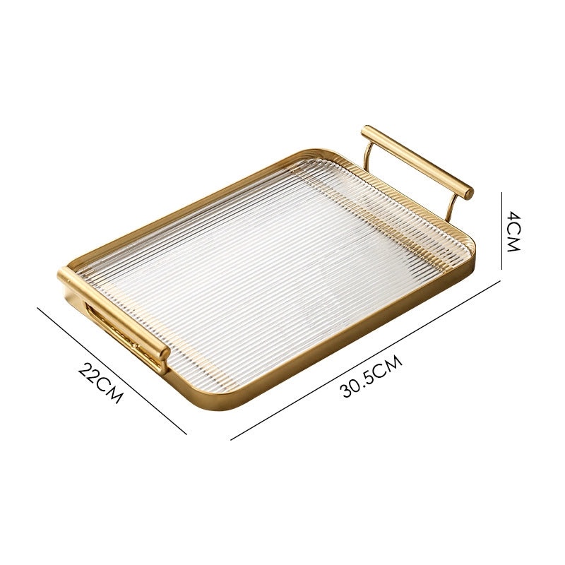 Elegant Vintage Style Acrylic Tableware Piece with Classic Stripes|Home Dining & Kitchen
