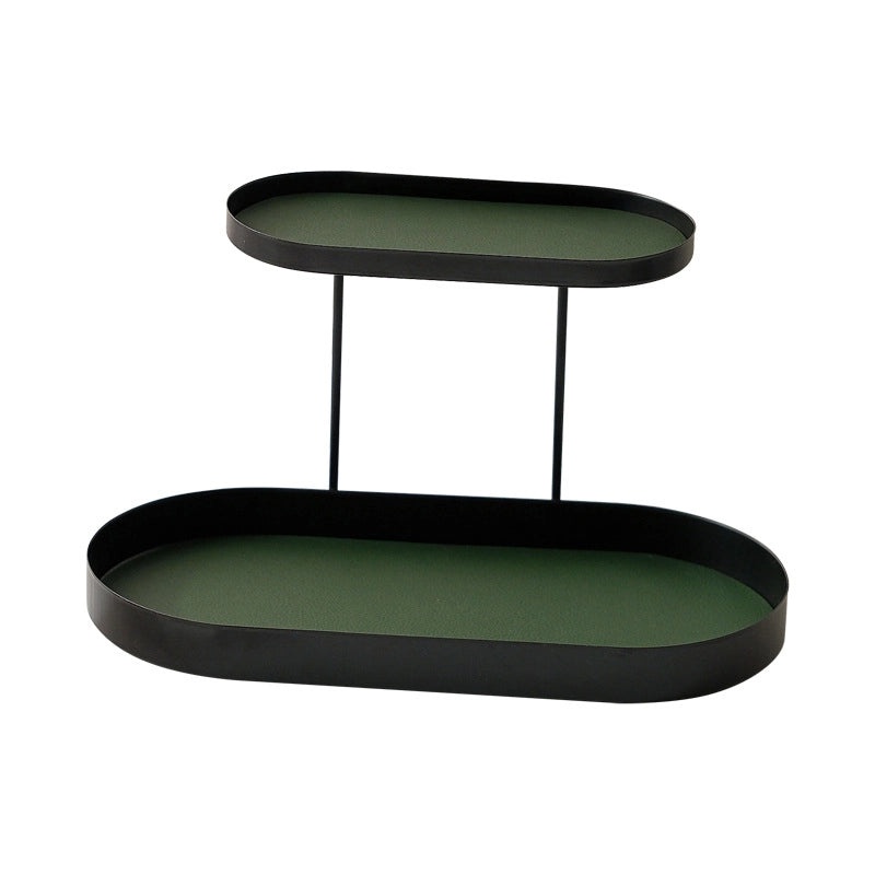 Nordic Style PU Leather Iron Storage Rack for Bathroom | Home Storage & Organization