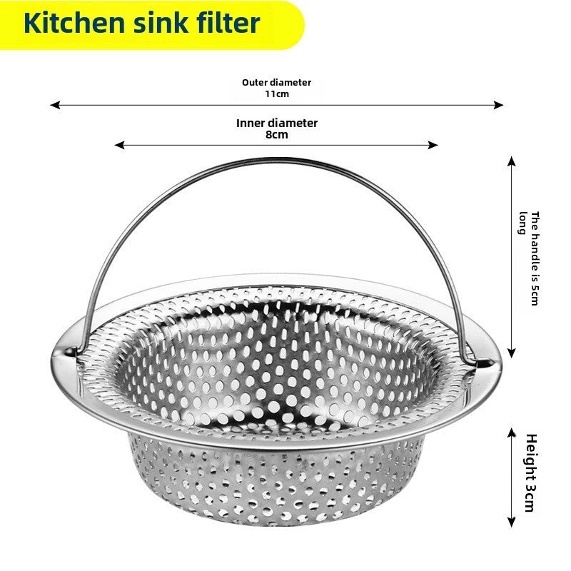 Stainless Steel Kitchen Sink Drain Strainer Net 304 Filter Garbage Catcher Funnel|Kitchen Accessories