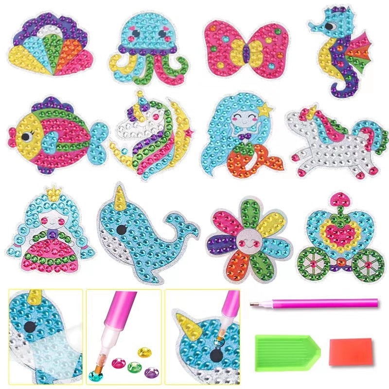 Mermaid DIY Diamond Painting Stickers for Kids | Kids Craft Supplies