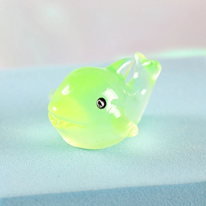 100 Pieces Colorful Dolphin Luminous Doll Resin Pendants for Micro Landscape Jewelry Craft Decorations|Jewelry & Craft Supplies