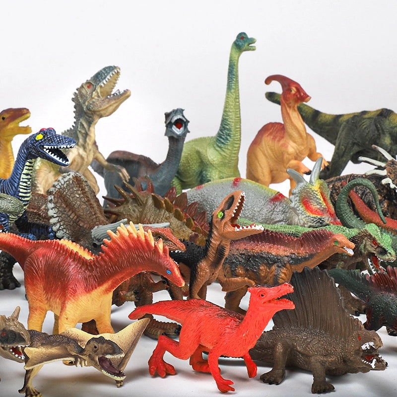 Children's Dinosaur Toy Set 44 or 50 Pieces Vinyl Animal Models with Puzzles Free Shipping | Kids Toys & Games