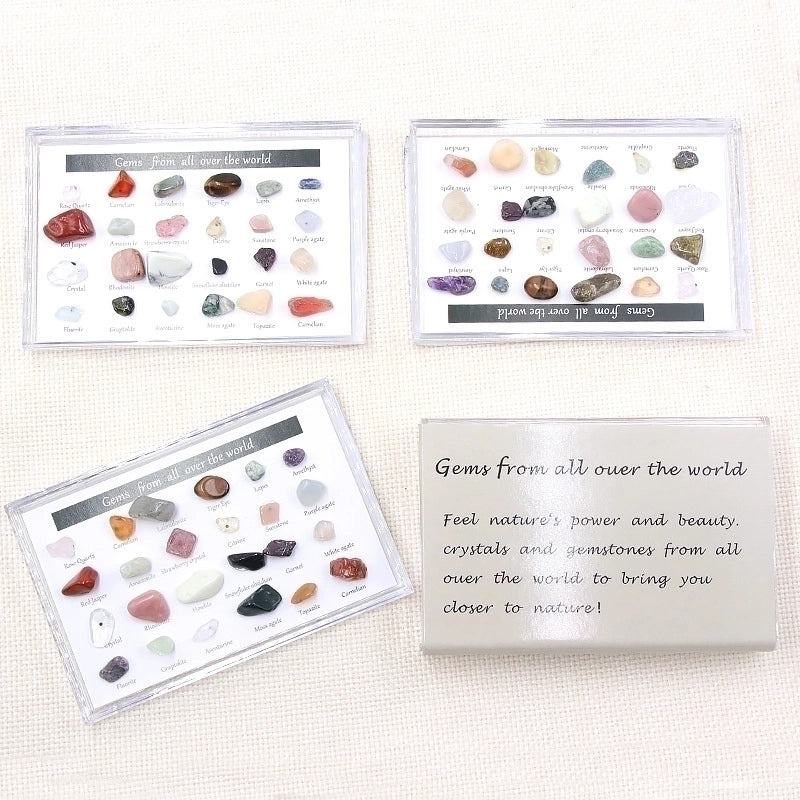 Natural Crystal Agate Gemstone Set 24 Types Polished Ore Specimens for Geology Teaching|Educational Supplies