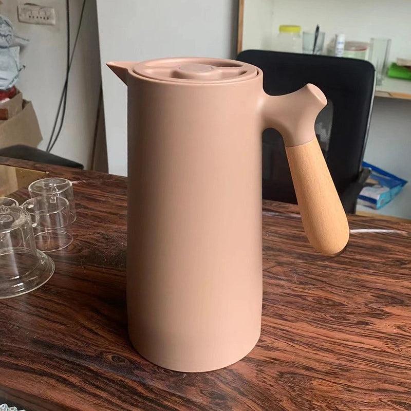 Nordic 1L Glass Liner Thermal Kettle Hot Water Bottle Boiling Thermos Coffee Pot | Kitchen Appliances