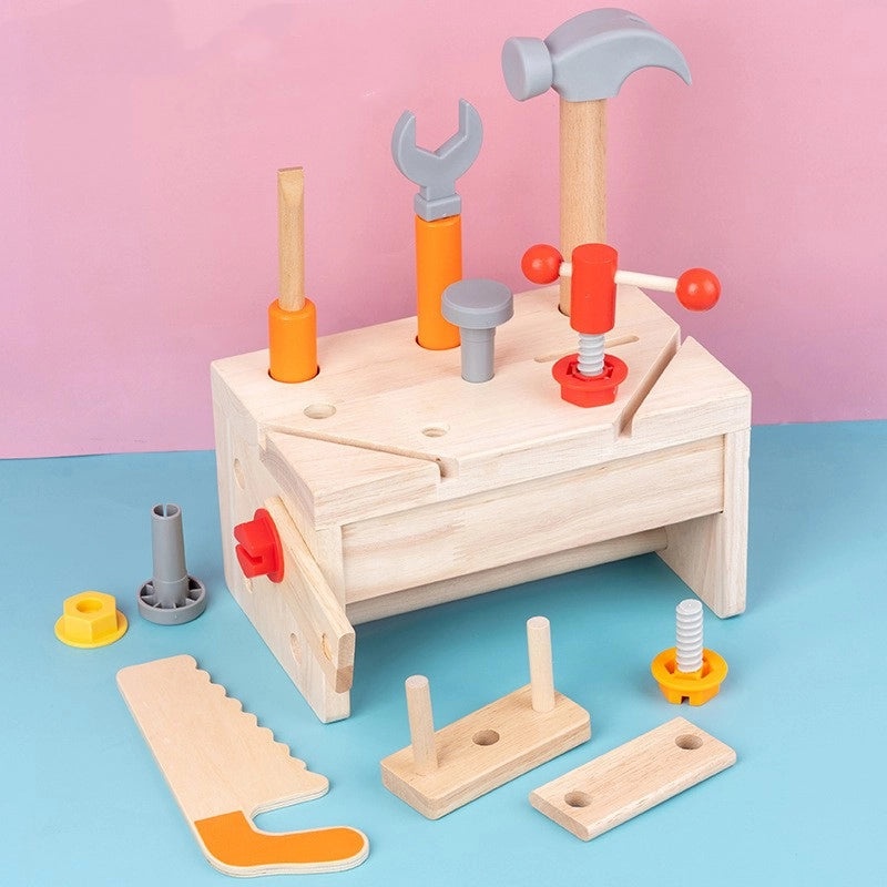 Wooden Pretend Play Tool Set Wrench & Screwdriver for Kids|Educational Toys & Pretend Play