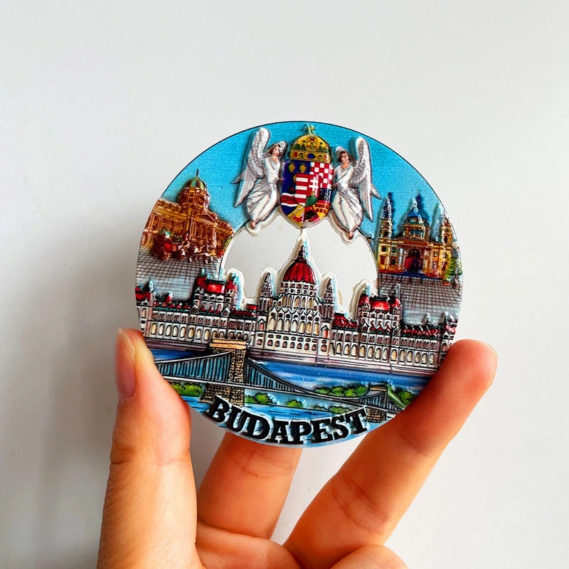 3D Travel Refrigerator Magnet Stickers Europe Cities Souvenirs Creative Tourist Gifts|Home Decor & Magnets