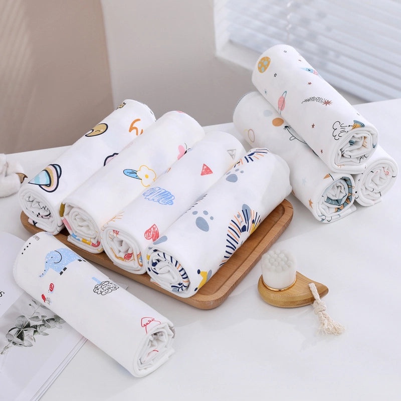 Adorable Cartoon Print Cotton Baby Blanket Soft Infant Accessory|Baby Blankets & Swaddles