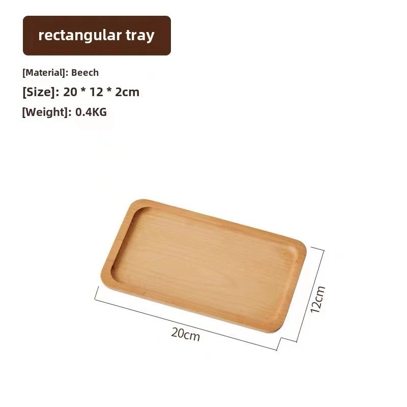 Japanese-style Oval Wooden Tray Solid Black Walnut Rectangular Plate Small Exquisite Tea Coffee Serving Tray|Home & Kitchen > Kitchen & Dining > 