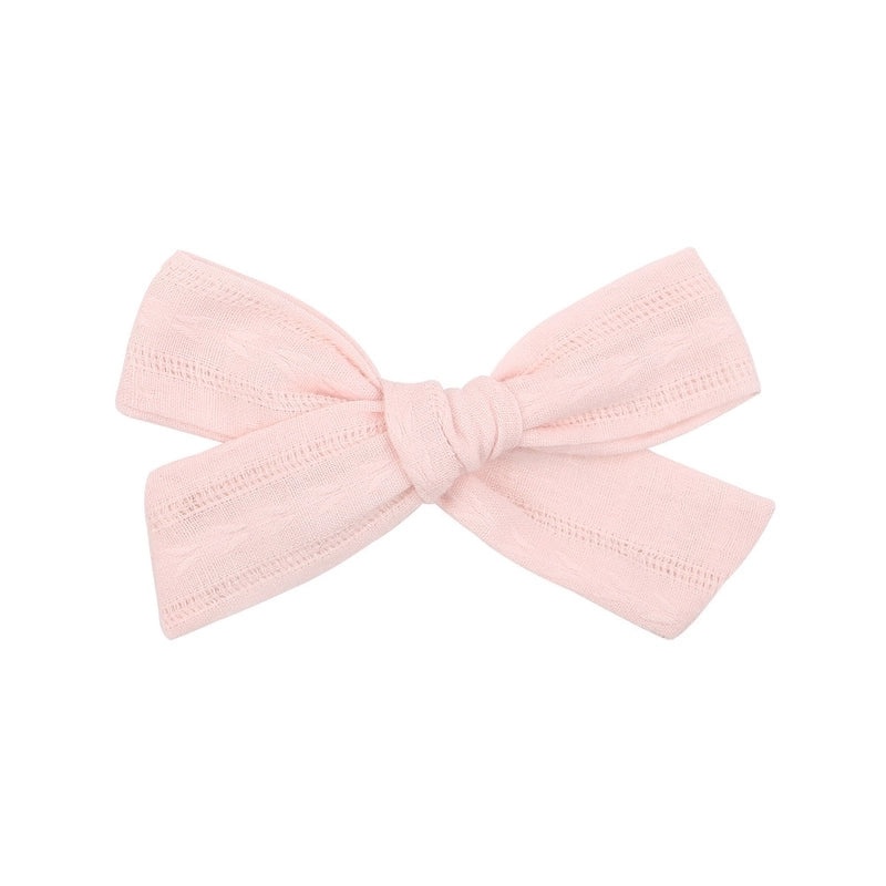 Chambray Bow Hair Barrettes for Girls and Babies | Hair Accessories