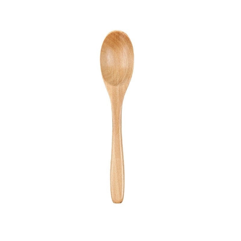 Phoebe Long Wooden Rice Spoon Small Japanese Salad Honey Spoon Pointed Handle Wooden Utensil|Kitchen Utensils