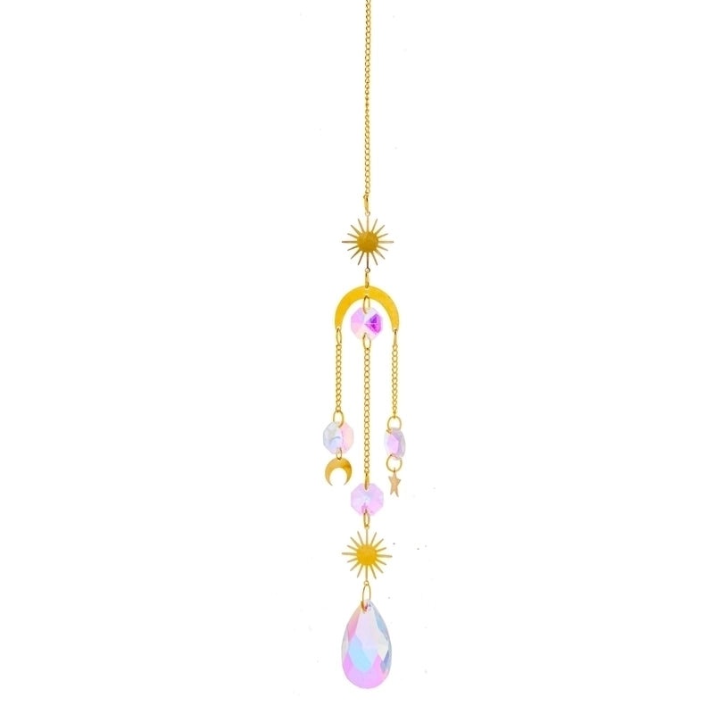 Celestial Sun, Star & Moon Crystal Necklace Pendant | Jewelry & Accessories