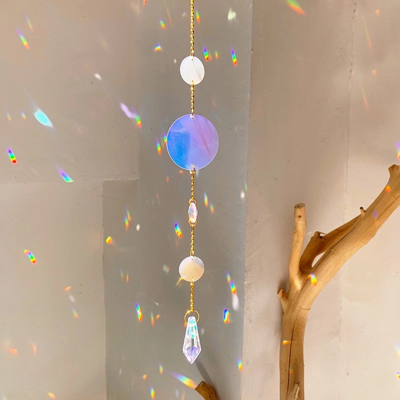 Geometric Moon Crystal Pendant Minimalist Wall Decor|Home Decor