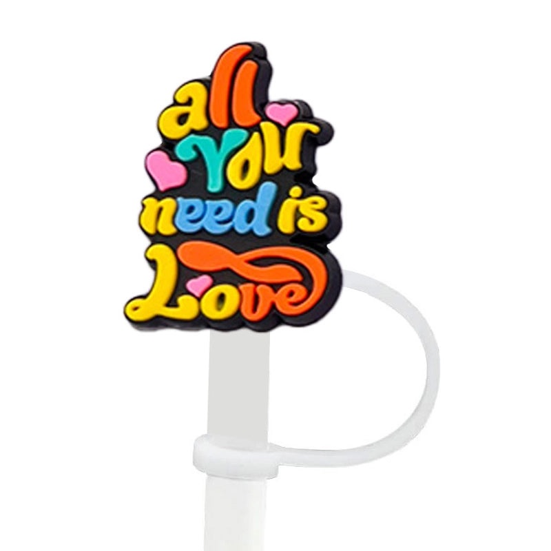 Silicone Letter Straw Mouthpiece 1 Piece Soft Cute Reusable Drink Accessory|Drinkware & Bar Accessories