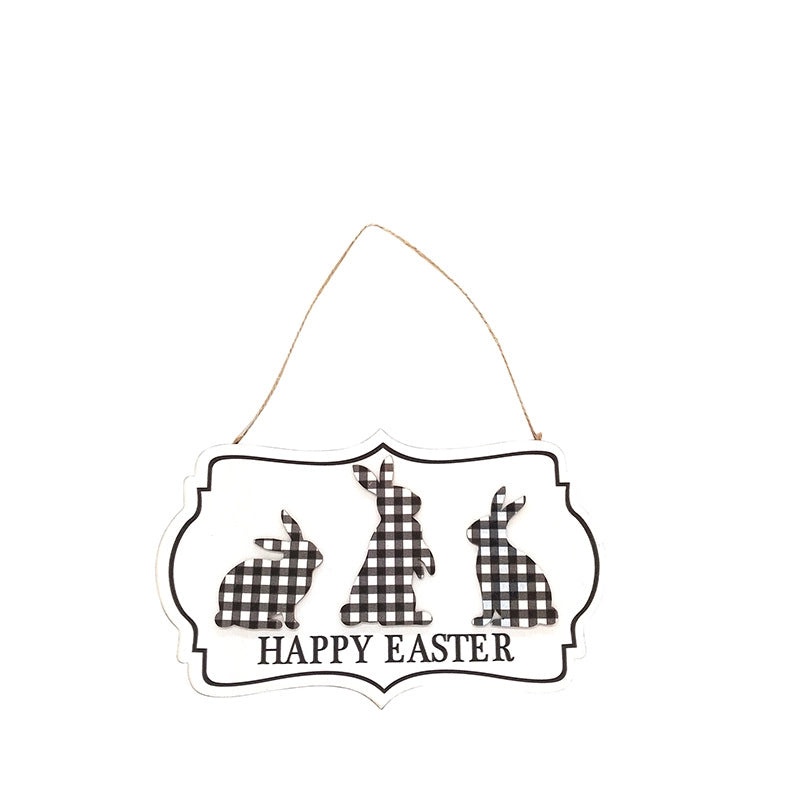 Easter Rabbit Wooden Hanging Ornaments, 2 Pieces, Minimalist Classic Style Party Decorations|Home Decor