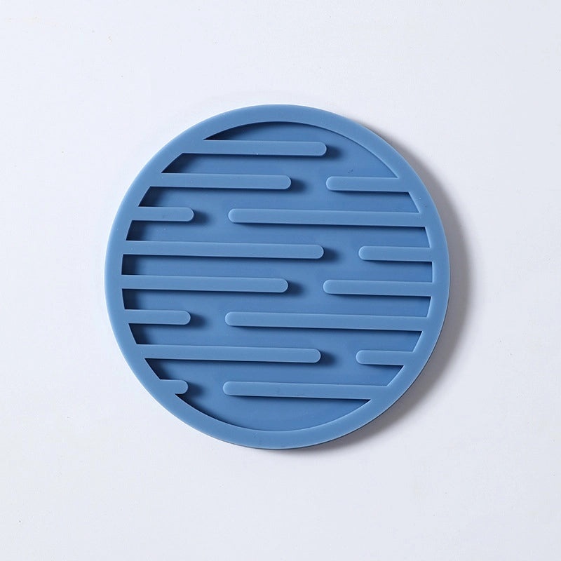 Silicone Round Coaster 10CM Thickened Non-slip Heat Insulated Drain Mat for Tea Cup Water|Kitchen & Dining Accessories