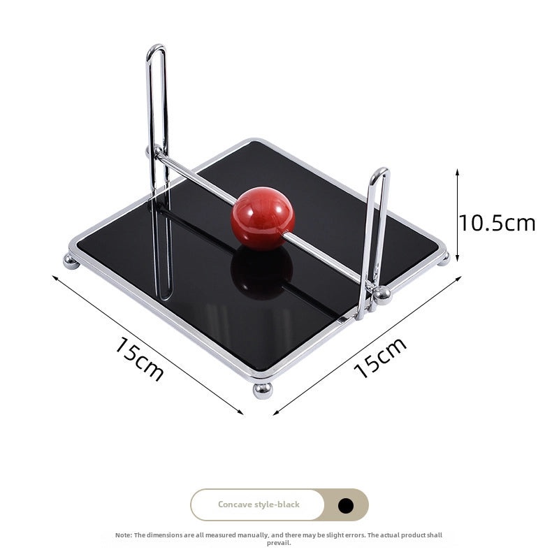 Ancient Chinese Style Cream Square Tissue Holder with Decorative Ball | Home Decor & Accessories