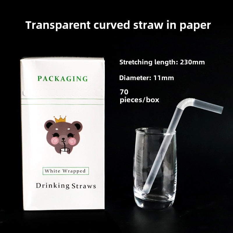 一次性弯曲透明塑料吸管 独立包装食品级PP材质环保吸管|餐饮用品塑料吸管