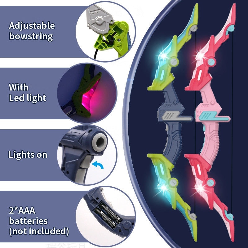 儿童运动射击玩具男孩发光弓箭套装户外运动玩具适合运动公园|儿童户外运动玩具