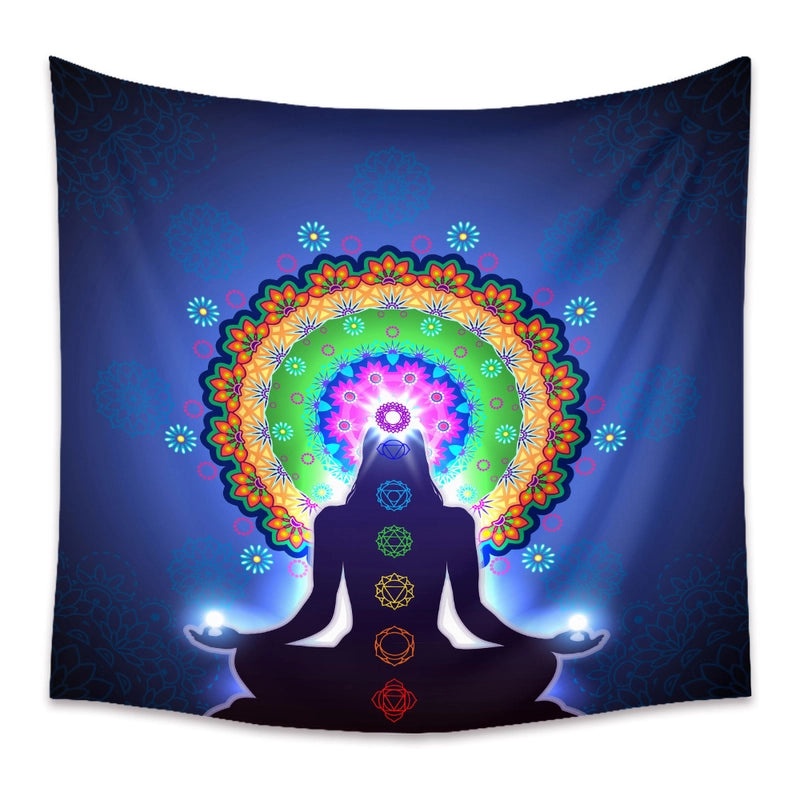 India Buddha Yoga Wall Hanging Tapestry | Home Decor