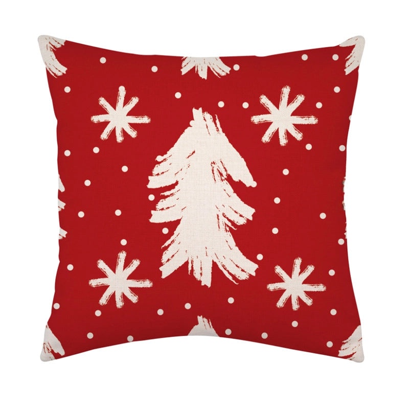 Holiday Linen Christmas Pillow Cover Single-sided Decorative Cushion Case|Home Decor