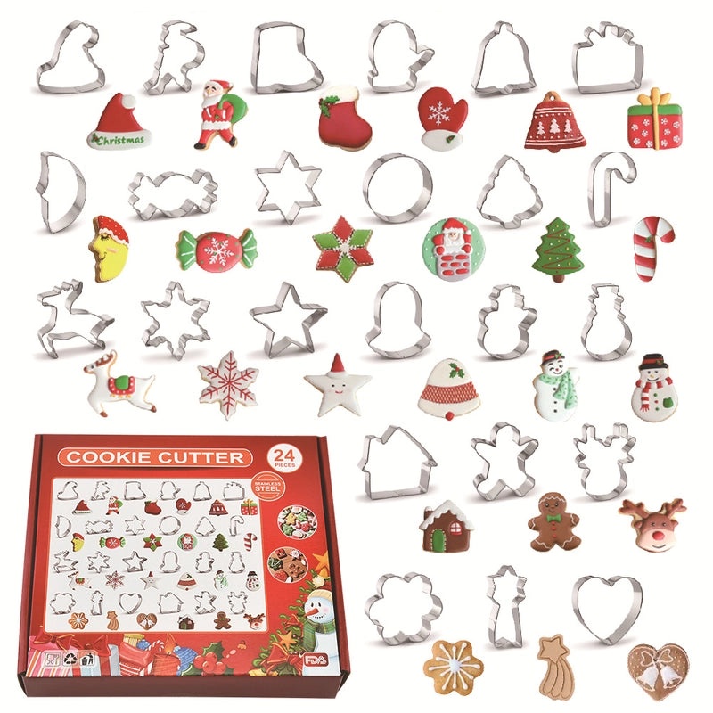 Christmas Themed 430 Stainless Steel Kitchen Molds Set - Cute Christmas House & Tree Casual Baking Tools|Kitchen & Dining
