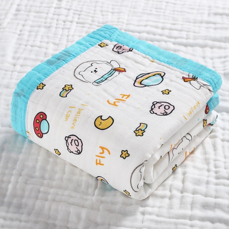 Newborn Baby Cotton Gauze Hooded Bath Towel Blanket Soft Absorbent Baby Bath Wrap|Baby Bath Towels & Accessories